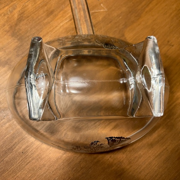 New Martinsville Viking Oval Vase & Compote Silver Flowers of Flanders Poppies - Picture 5 of 15